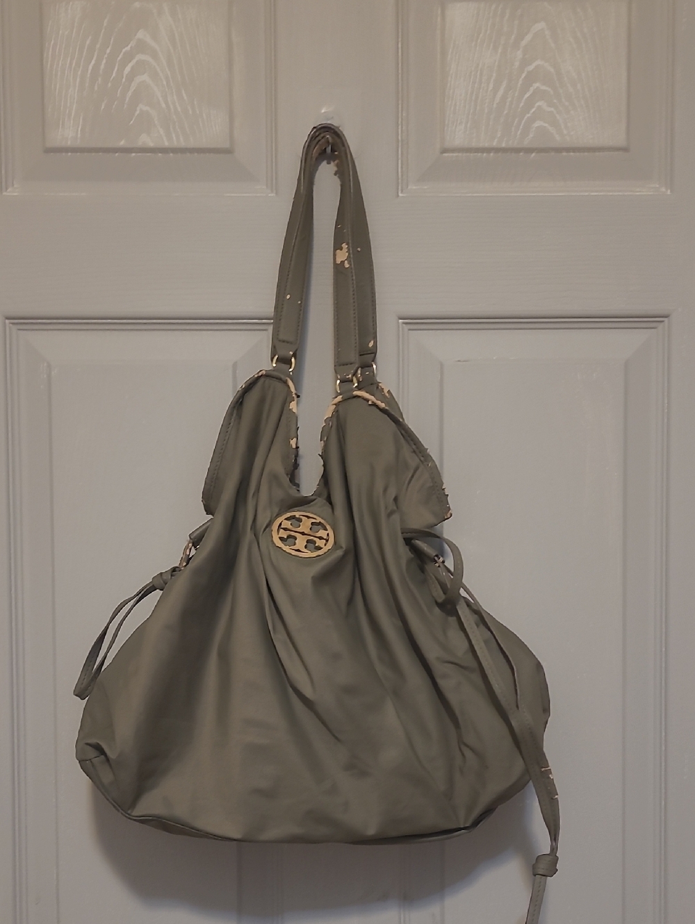 Tory Burch Olive Nylon Tote/ Reversable
